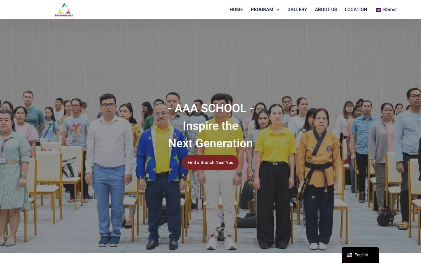 AAA School Website website homepage