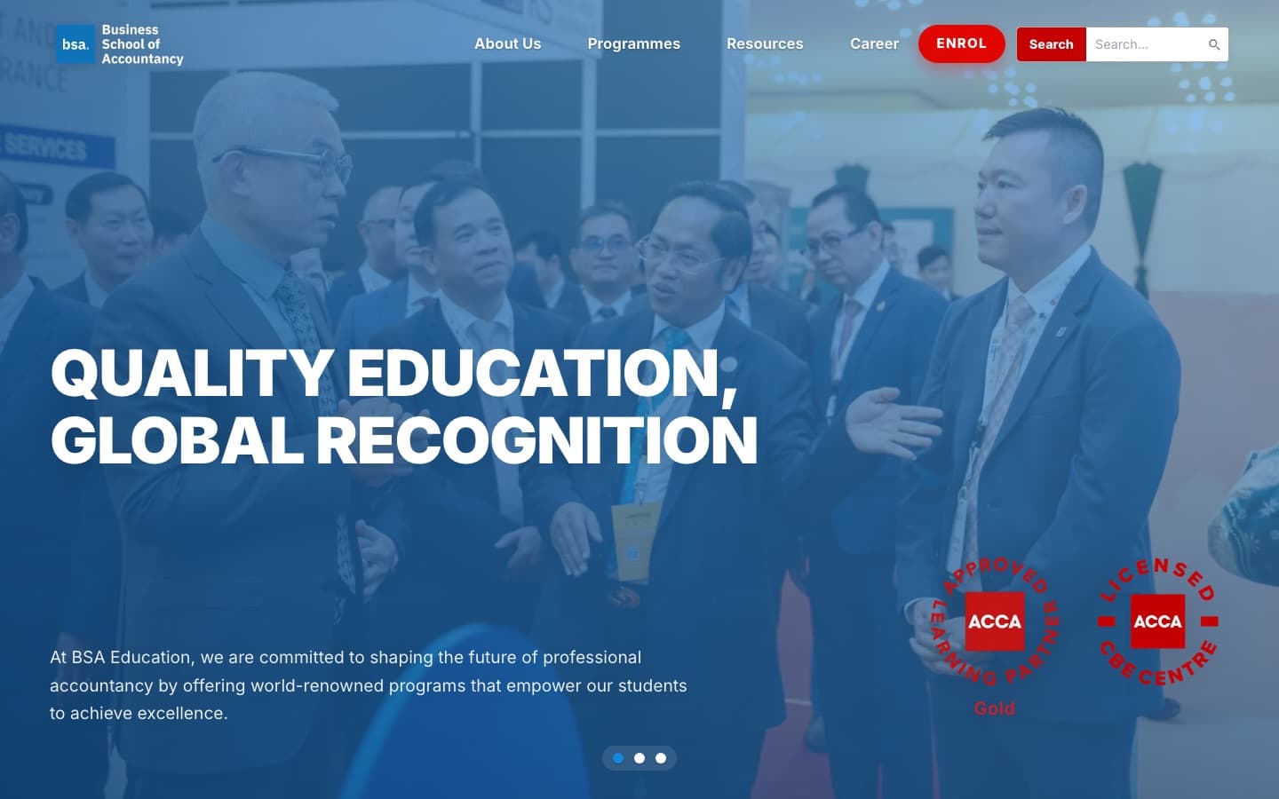 BSA Website website homepage