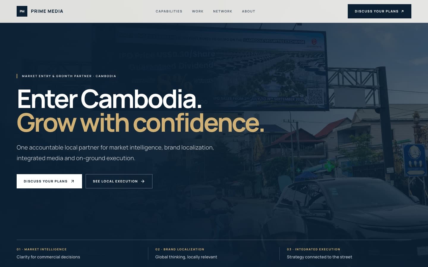 Prime Media Website website homepage